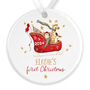 Personalised Baby's First Christmas Ceramic Ornament, thumbnail 3 of 4