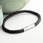 Personalised Men's Black Capsule Tube Woven Bracelet, thumbnail 1 of 6