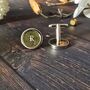 Personalised Monogrammed Initials Leather Cufflinks, thumbnail 4 of 9