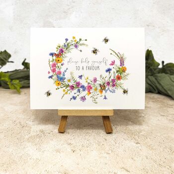 Wildflower Wedding Favours Sign, 2 of 2
