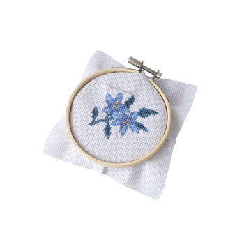 The Beekeeper Blue Flower Design Cross Stitch Kit, 4 of 4