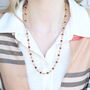18ct Gold Plated Indian Lord Shiva Rudraksha Beaded Necklace, thumbnail 1 of 4