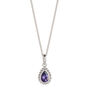 February Birthstone Amethyst Sterling Silver Necklace, thumbnail 2 of 11