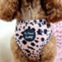 Beige And Black Scruffy Dots Dog Harness, thumbnail 9 of 9