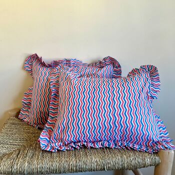 Boho Frill Cushion With Duck Feather Insert, 2 of 3