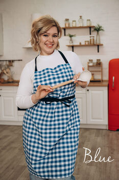 Matching Checked Christmas Aprons | Kids And Adults, 9 of 12