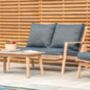 Acacia Outdoor Sofa With Charcoal Cushions, thumbnail 1 of 2