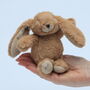 Brown Mini Bunny Plush Soft Toy, From Birth, Boxed, thumbnail 1 of 5