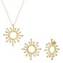 Sunburst Molten Sterling Silver Earring Necklace Set, thumbnail 2 of 6