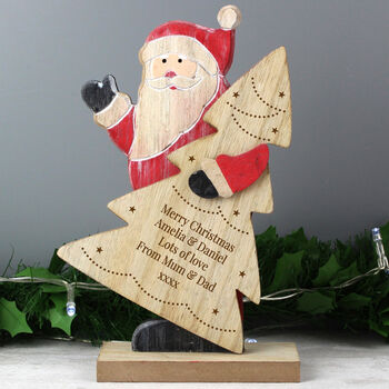Personalised Santa Wooden Decoration, 4 of 4