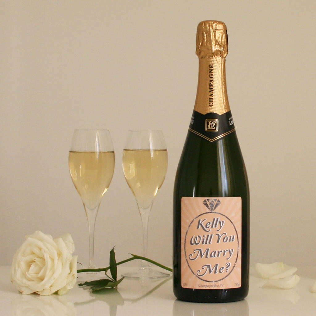 Personalised Proposal Champagne 'Will You Marry Me?', 1 of 7