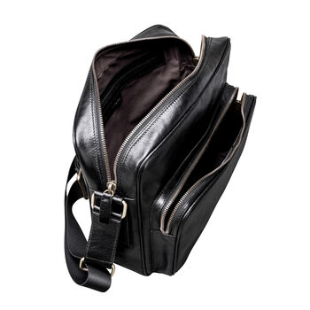 Men's Italian Leather Shoulder Bag 'Santino Medium', 8 of 12