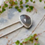 Natural Sapphire Hair Pin In Solid Sterling Silver, thumbnail 2 of 3
