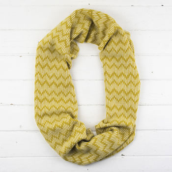 Zig Zag Knitted Circle Scarf, 2 of 6