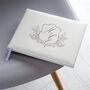 Crest Initials Leather Guest Book, thumbnail 1 of 7