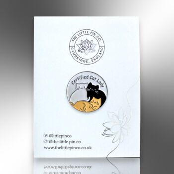 Certified Cat Lady Enamel Pin Badge, Gift For Cat Lover, 4 of 8