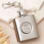 80th Birthday 1945 Sixpence Mini Hipflask Keyring, thumbnail 1 of 6