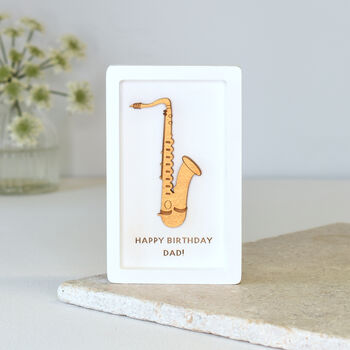 Miniature Saxophone Personalised Wall Art Gift, 6 of 6
