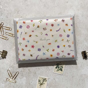 Pressed Wildflowers A6 Folded Thank You Cards And Envelopes, 9 of 10