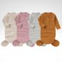 Super Soft Organic Cotton Knotted Baby Gown, thumbnail 1 of 5