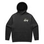 Hoy Script Garment Dyed Hoodie Dusty Black, thumbnail 2 of 2