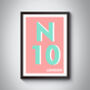 N10 Muswell Hill London Postcode Typography Print, thumbnail 10 of 11