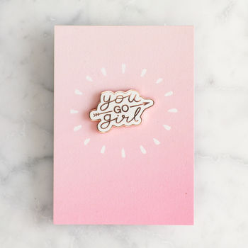 'You Go Girl' Enamel Pin, 4 of 6