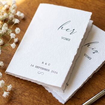 Vow Books Personalised Wedding Reading Cotton Cards, 9 of 12