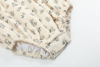 Angela Cream/Pink Floral Sunsuit, 5 of 7