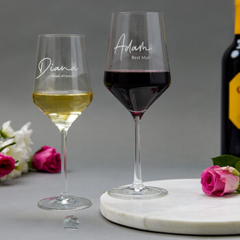 Personalised Best Man Wine Glass, 2 of 12