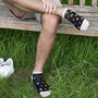 Peace Black And Lux Taylor Yellow Men's Trainer Socks, thumbnail 2 of 6