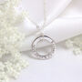 Personalised Sterling Silver Coordinate Circle Necklace, thumbnail 3 of 4