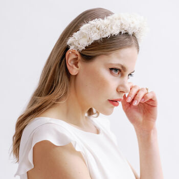Luna Bridal Dried Flower Crown Wedding Headband, 2 of 4