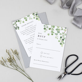 Eucalyptus Wedding Invitation, 4 of 9