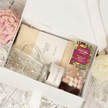 Personalised Glass Mug Warm And Cosy Gift Box Hamper, 4 of 7