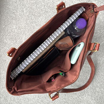 Women's Leather Shoulder Bag, Tote Bag, 9 of 10