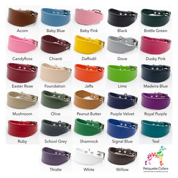 Handmade Leather Cat Collar 28 Colours, 3 of 3