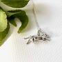 Sterling Silver Leaping Hare Necklace, thumbnail 4 of 4