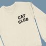 Cat Club Varsity Sweatshirt, thumbnail 1 of 4