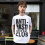 Anti Pasti Social Club Unisex Slogan T Shirt In White, thumbnail 1 of 5