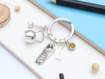 Gym Fitness Personalised Keyring Work Out Gift, 6 of 10