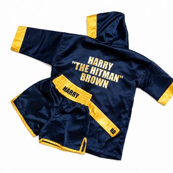 Personalised Boxing Robe And Shorts Set, 8 of 10