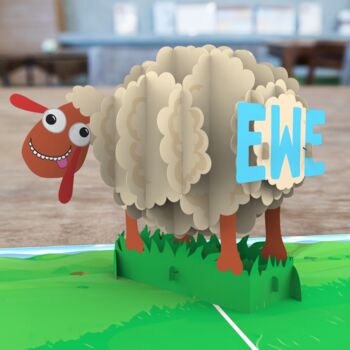 There's No One Like Ewe 3D Pop Up Funny Card For Dad, 7 of 8