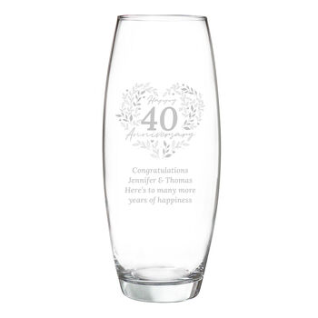 Wedding Anniversary Gifts Personalised Flower Vase, 6 of 6