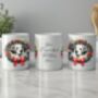 Personalised Dalmatian Christmas Wreath Dog Mug, thumbnail 2 of 2