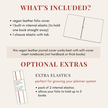 Vegan Leather Journal Cover | A5 Or A6 Personalised Refillable Notebook Holder, 8 of 10