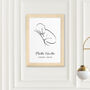 Personalised Line Art Resting Baby Print, thumbnail 6 of 9