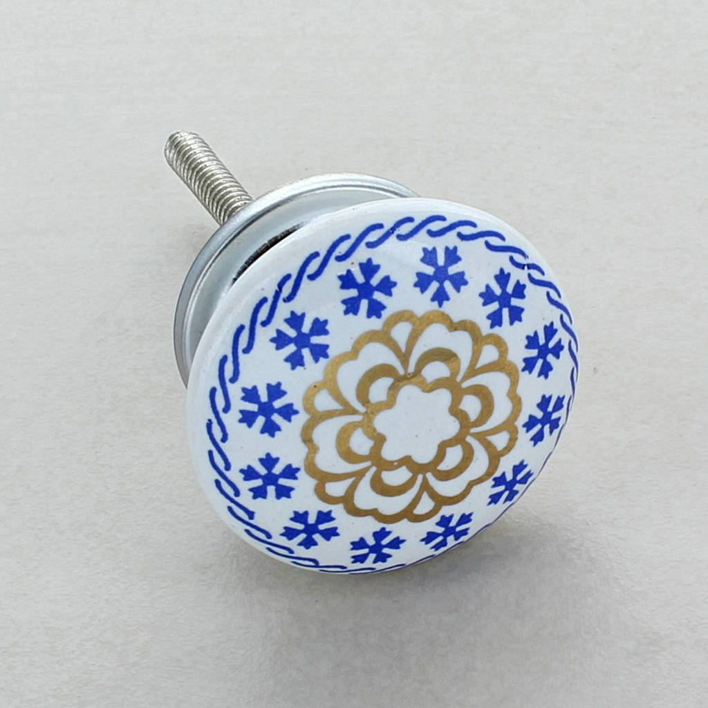 gold flowers ceramic door knobs cupboard door handles by g decor