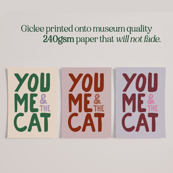 You, Me And The Cat Print, 3 of 12