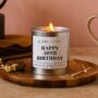 50th Birthday Wood Wick Candle For Her, thumbnail 1 of 5